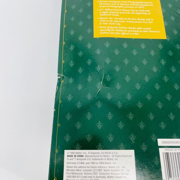 Yuletide Romance Hallmark Special Edition Mattel Barbie Doll - NRFB/NIB - Picture 14 of 16